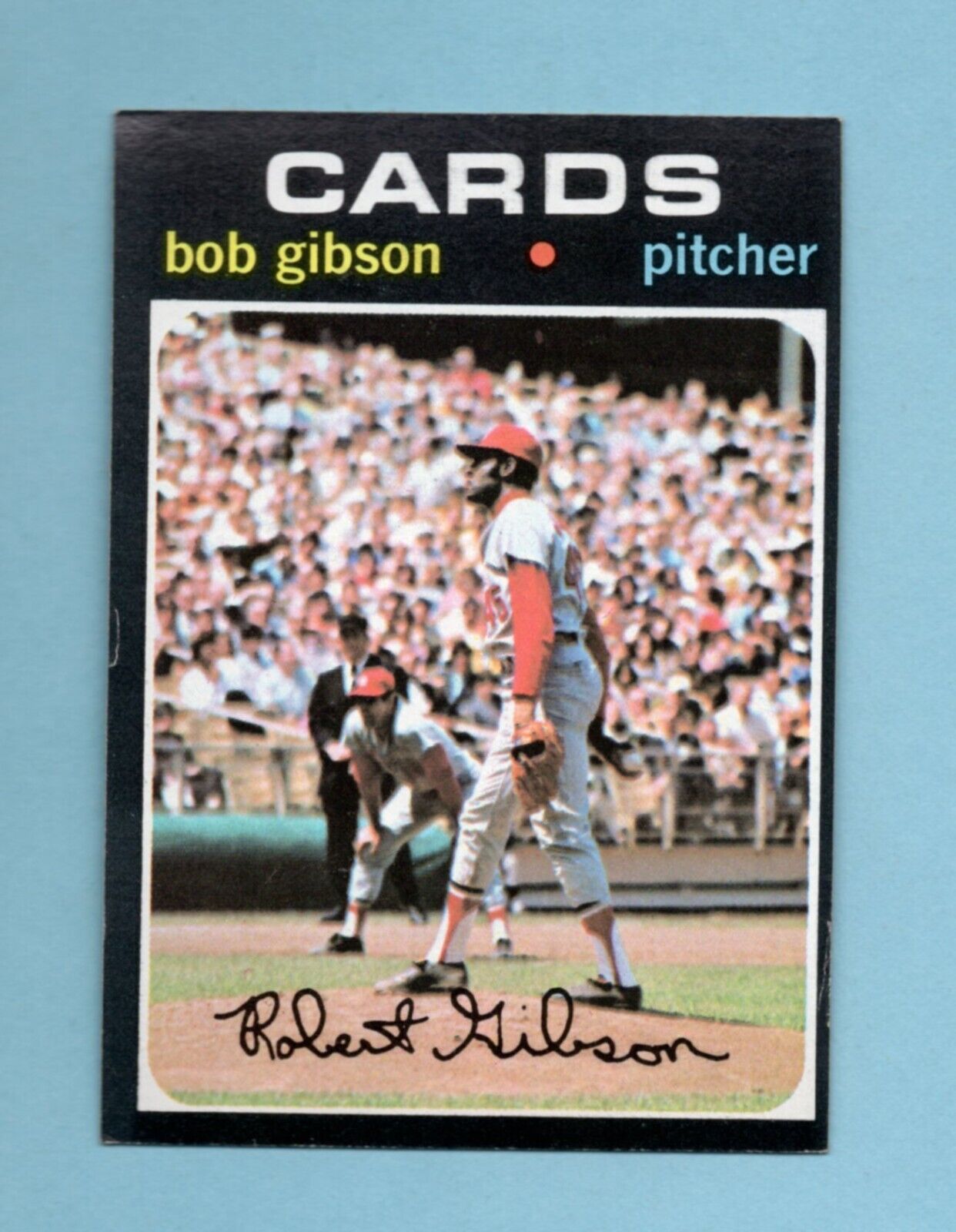 1971 Topps #450 Bob Gibson St. Louis Cardinals Baseball Card NM o/c app chp edgs