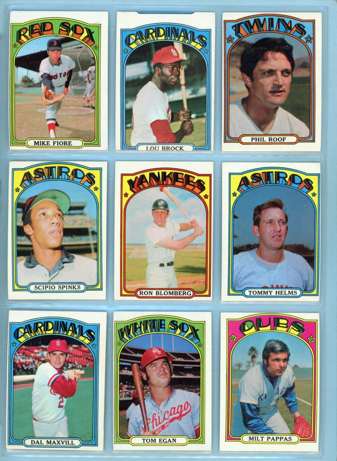 1972 Topps Starter Set Lot of 346 Different Baseball Cards EX+ - NM o/c m/c