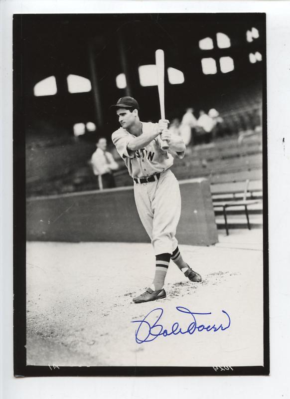 Bobby Doerr Red Sox Batting Auto Photo B & E Hologram