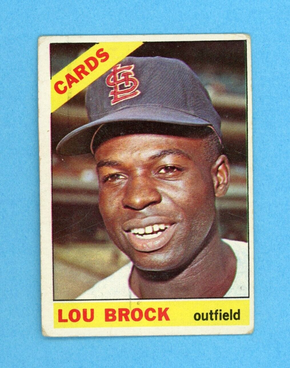 1966 Topps #125 Lou Brock St Louis Cardinals Baseball Card Low Grade