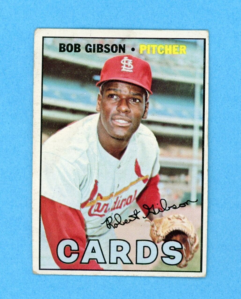 1967 Topps #210 Bob Gibson St Louis Cardinals Baseball Card Low Grade ws