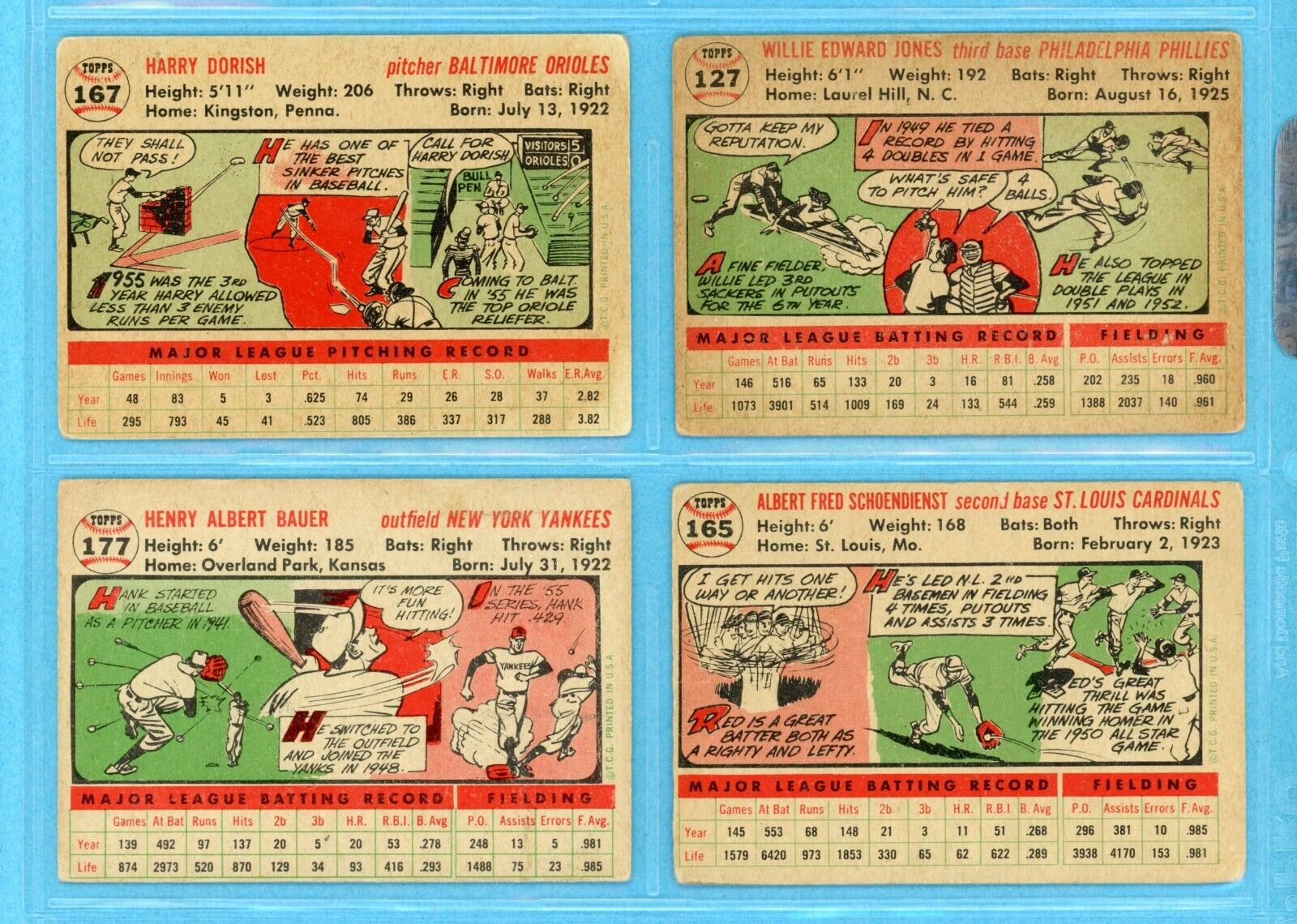 1956 Topps Starter Set Lot of 36 Different White Back Baseball Cards VG - VG+