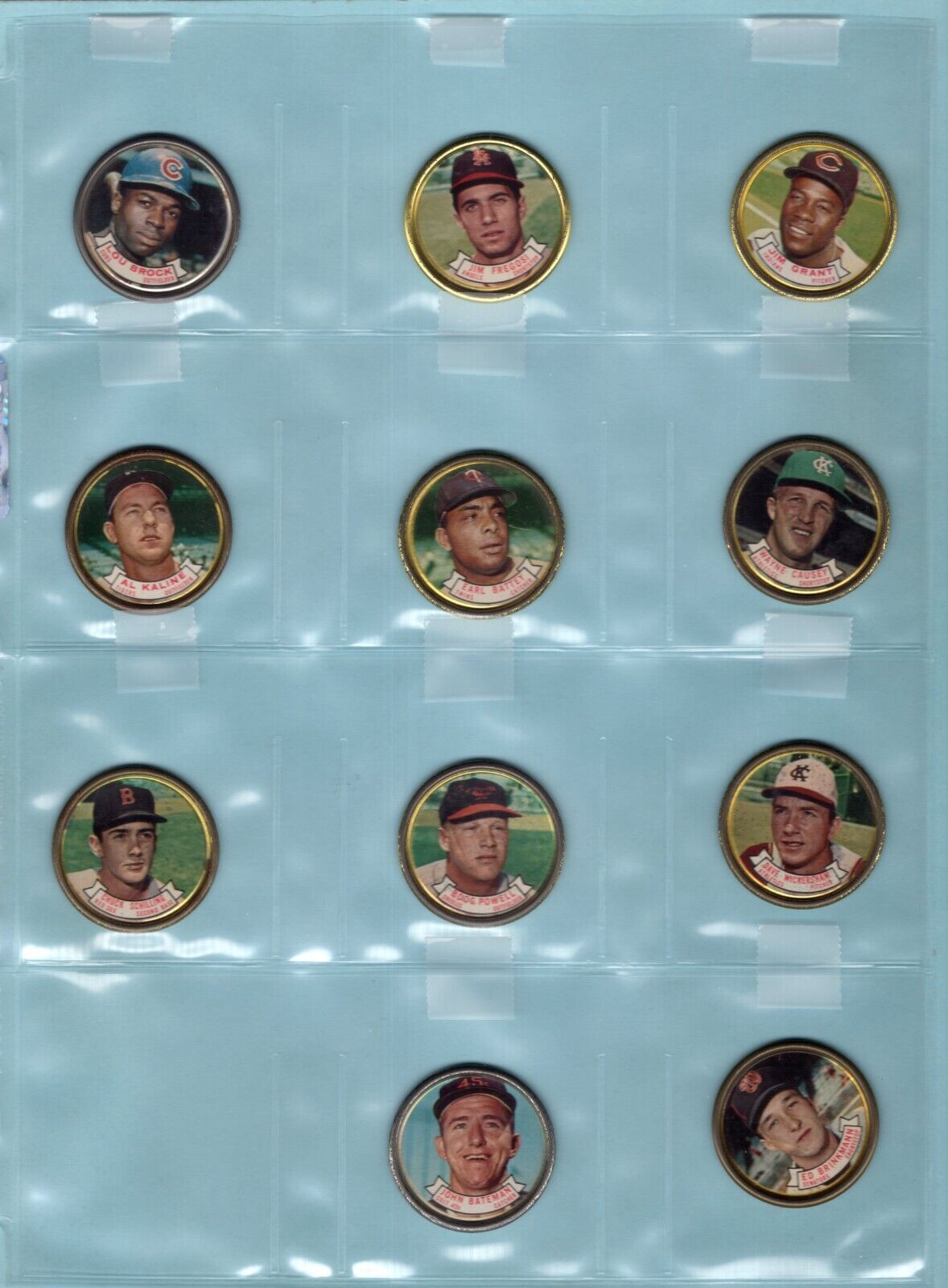 1964 Topps Coins Near Set Lot of 156 Different Baseball Coins Low Grade - VG