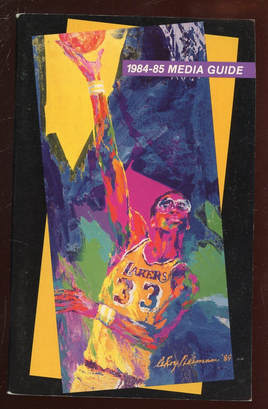 1984/1985 NBA Basketball Los Angles Lakers Media Guide EXMT