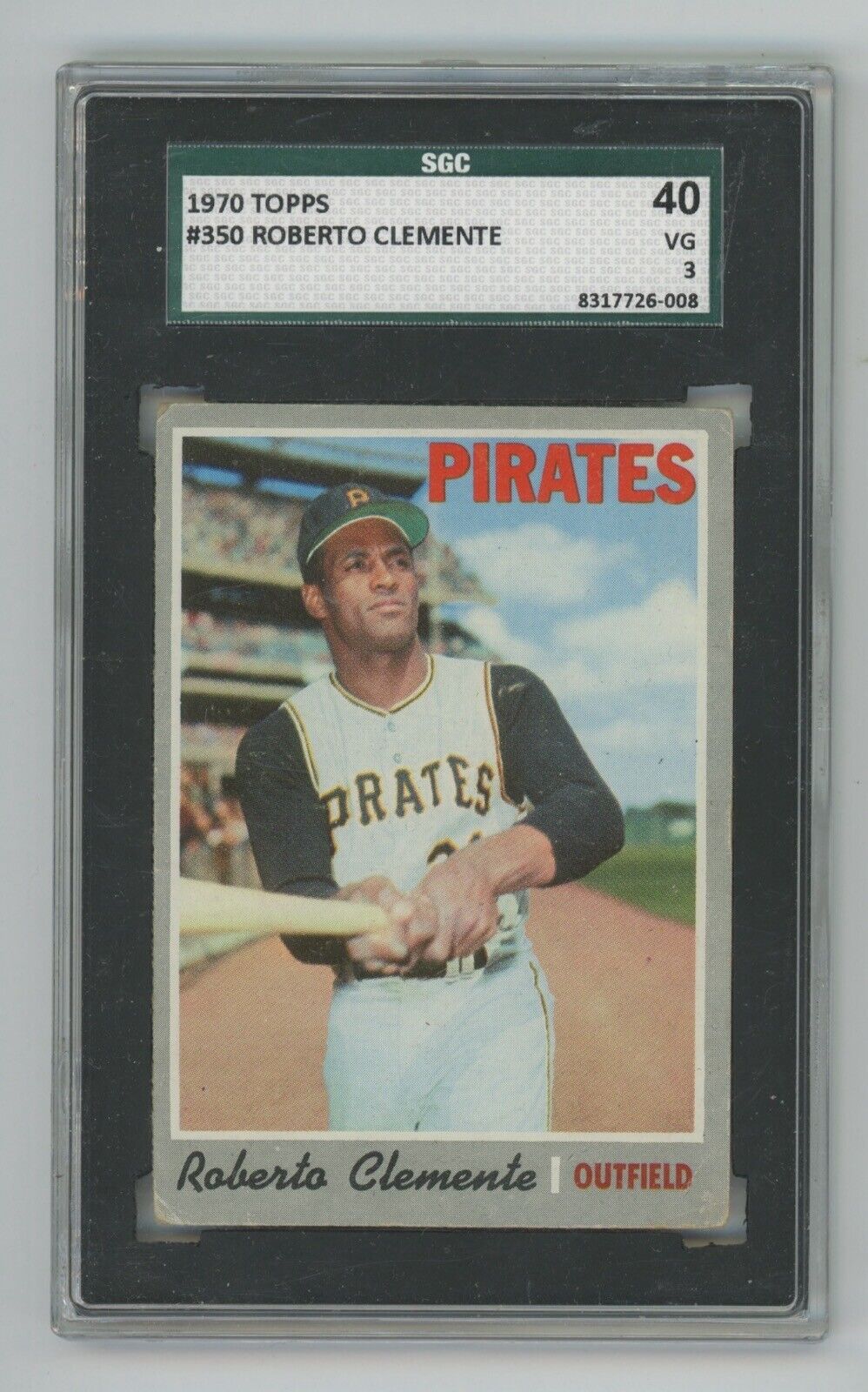 1970 Topps Roberto Clemente Card #350 • SGC 40 VG 3