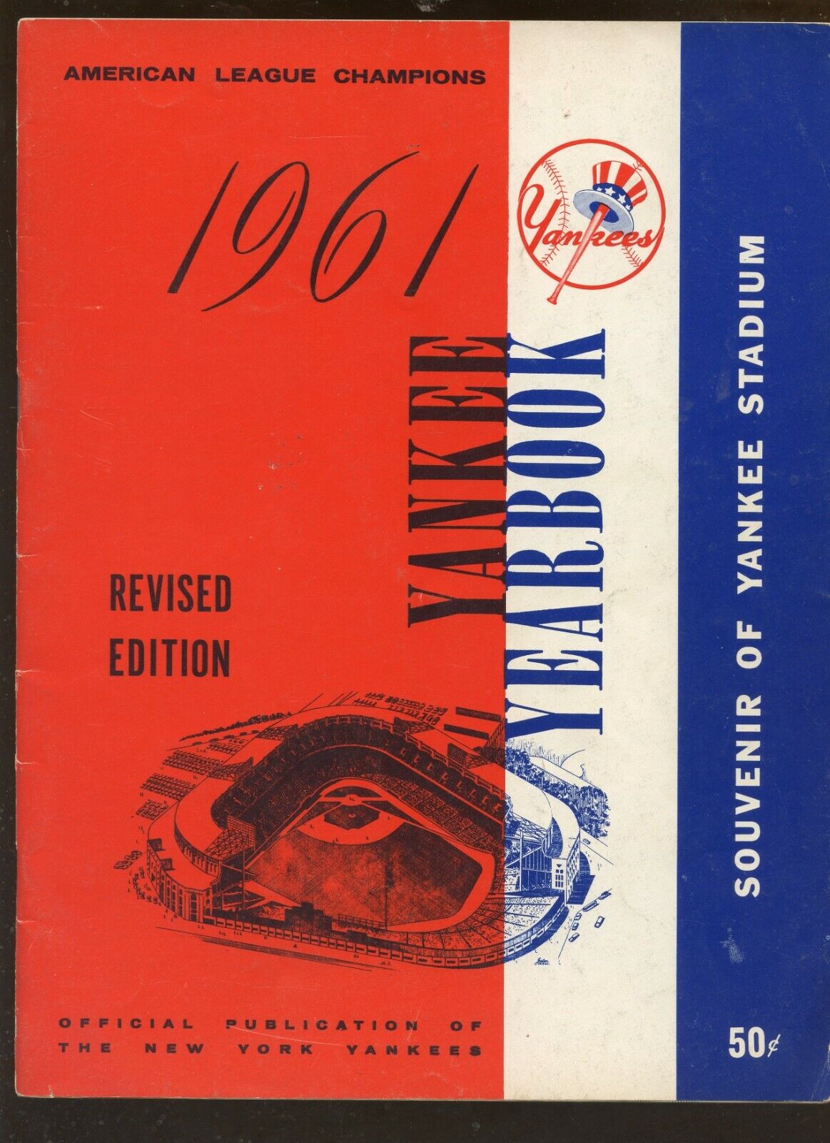 1961 MLB New York Yankees Revised Yearbook EX