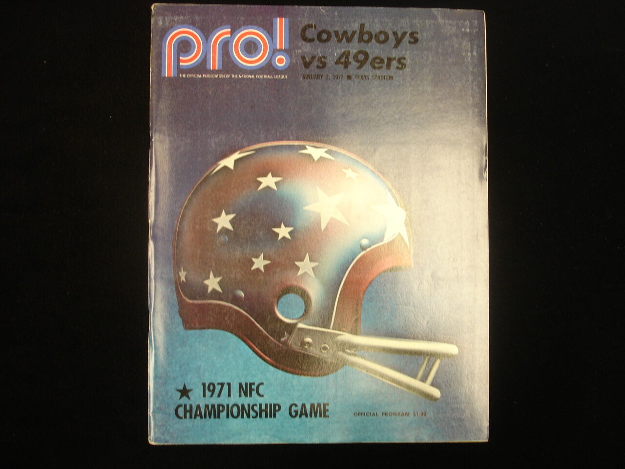 January 2, 1972 Dallas Cowboys vs. San Francisco 49ers NFC Championship Program