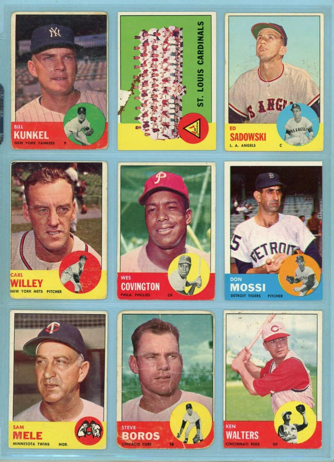 1963 Topps Starter Set Lot of 34 Different High Number Baseball Cards Low Grade