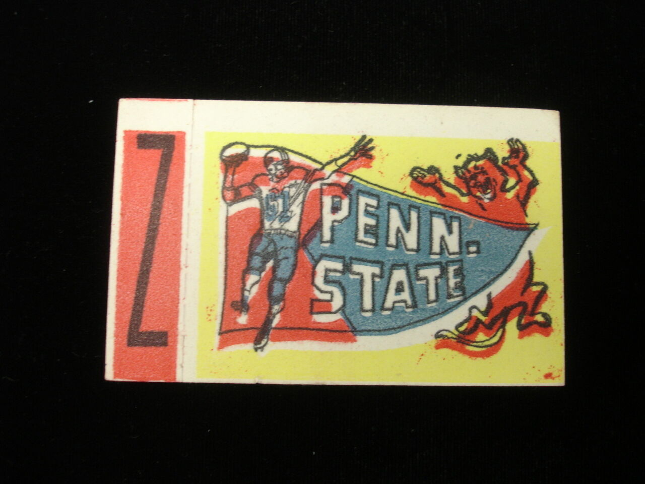 1961 Topps Flocked Sticker Insert - Penn State Nittany Lions