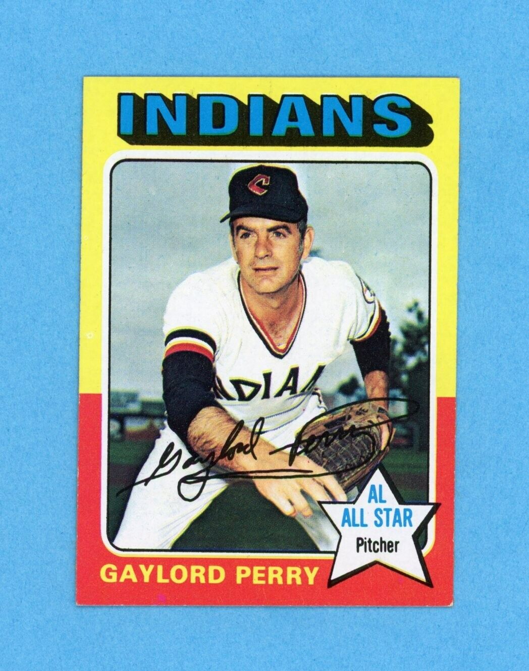 1975 Topps #530 Gaylord Perry Cleveland Indians Baseball Card NM