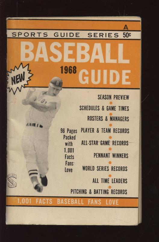 1968 Sports Guide Baseball Guide Carl Yastrzemski EX+