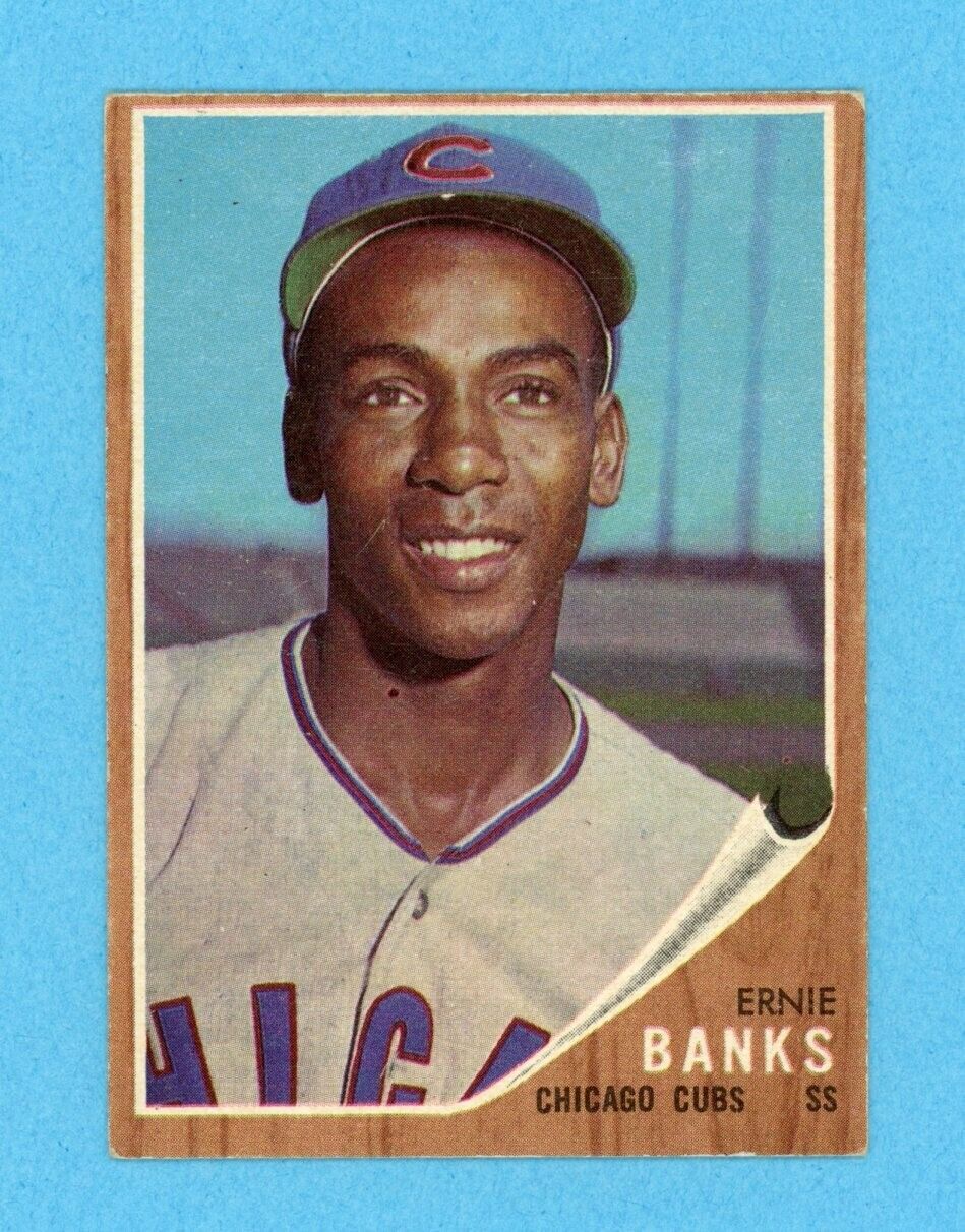 1962 Topps #25 Ernie Banks Chicago Cubs Baseball Card EX