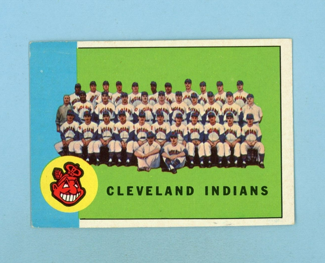 1963 Topps #451 Cleveland Indians Team Baseball Card EX wrk/cres