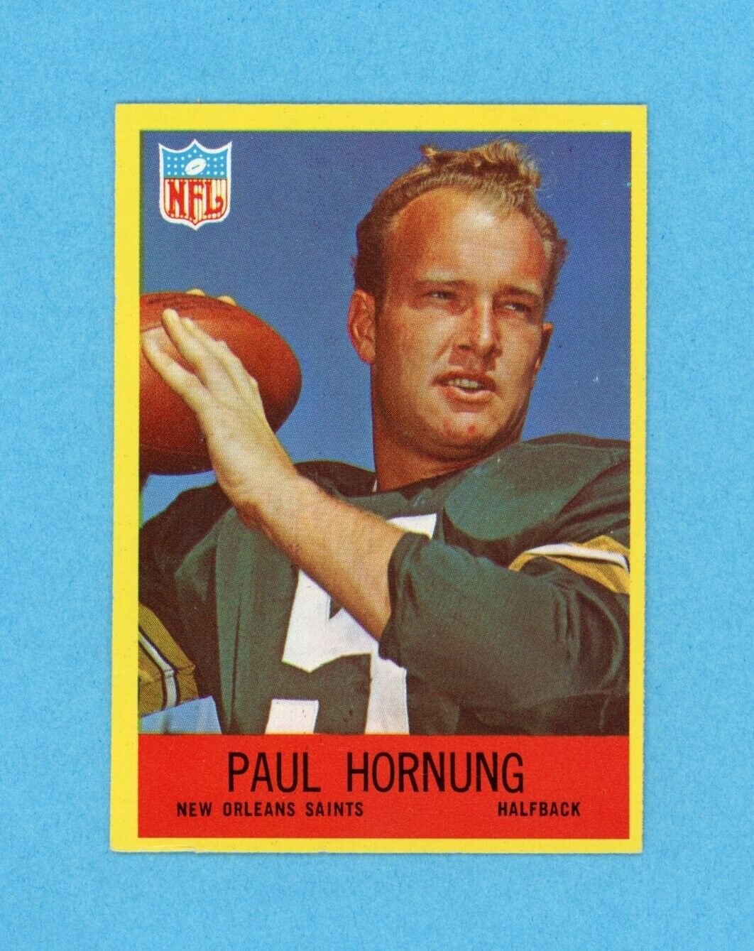 1967 Philadelphia #123 Paul Hornung New Orleans Saints Football Card E/M ap ind