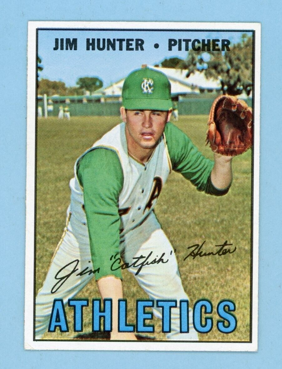 1967 Topps #369 Catfish Hunter Kansas City Athletics Baseball Card EX+ - Ex/Mt