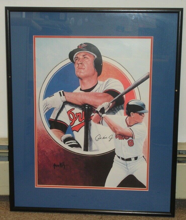 Cal Ripken Jr Baltimore Orioles Signed Framed 16x20 Color Photo - B&E hologram