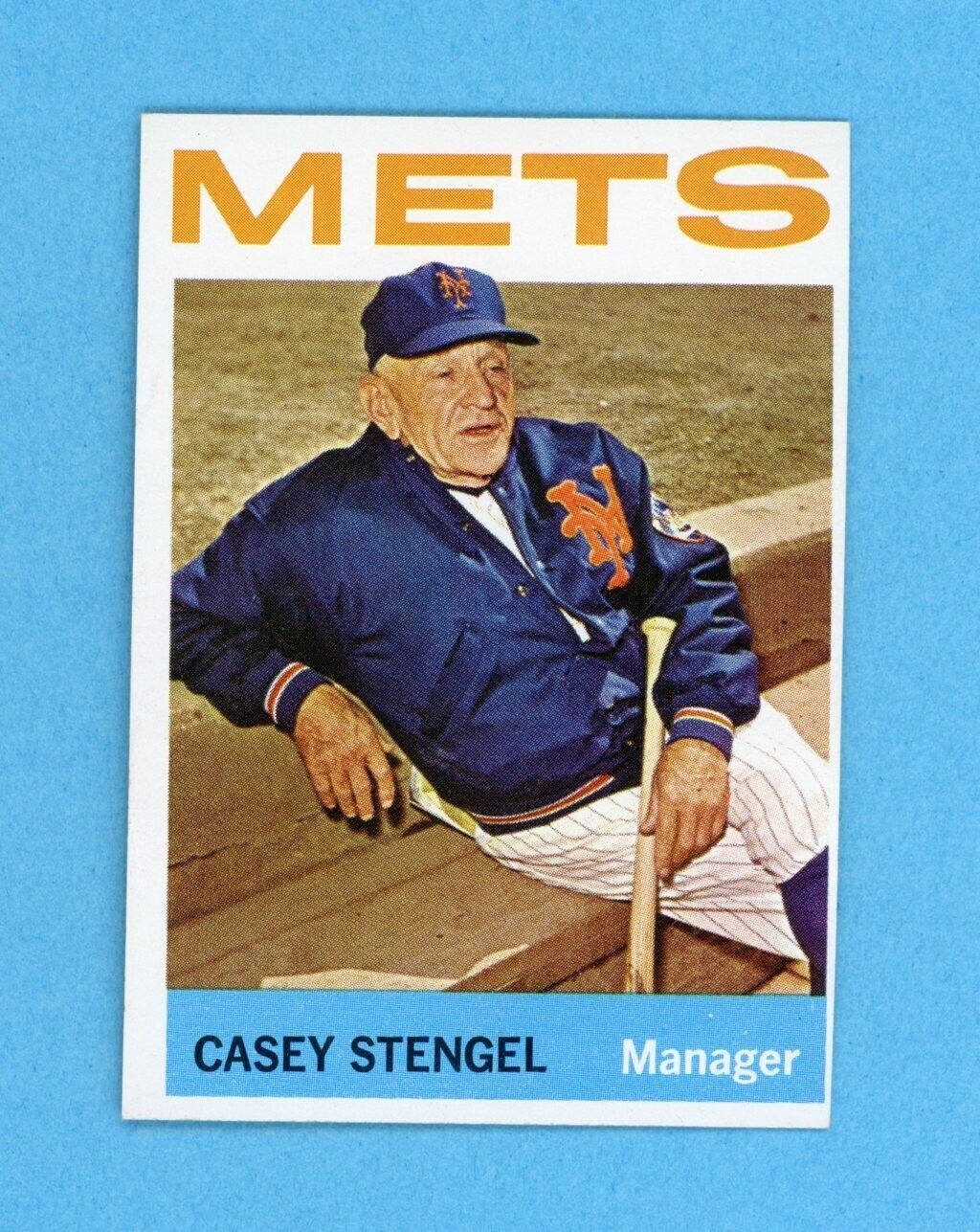 1964 Topps #324 Casey Stengel New York Mets Baseball Card NM o/c