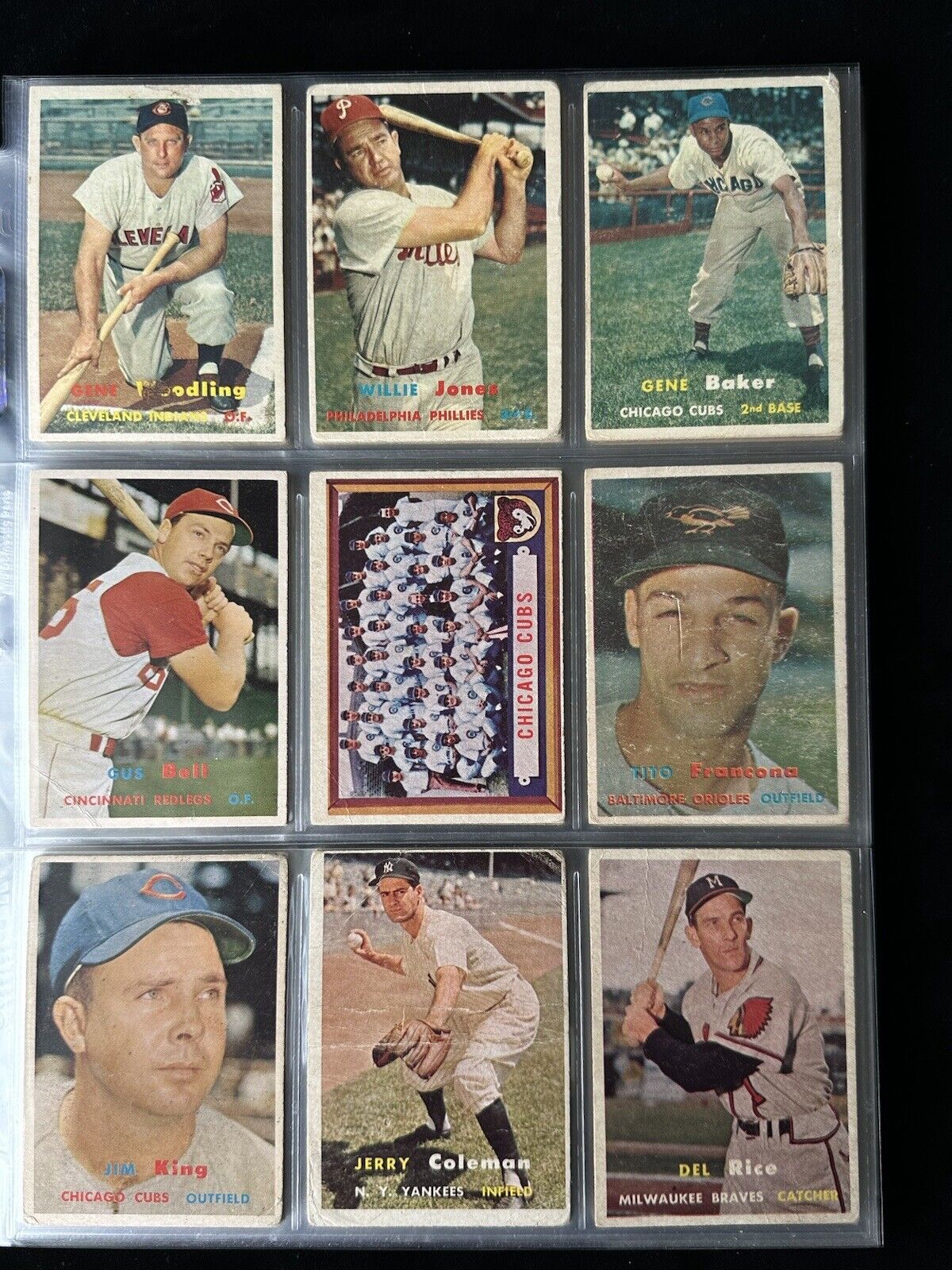 1957 Topps Starter Set Lot of 192 Diff. Baseball Cards w/41 Middle Series