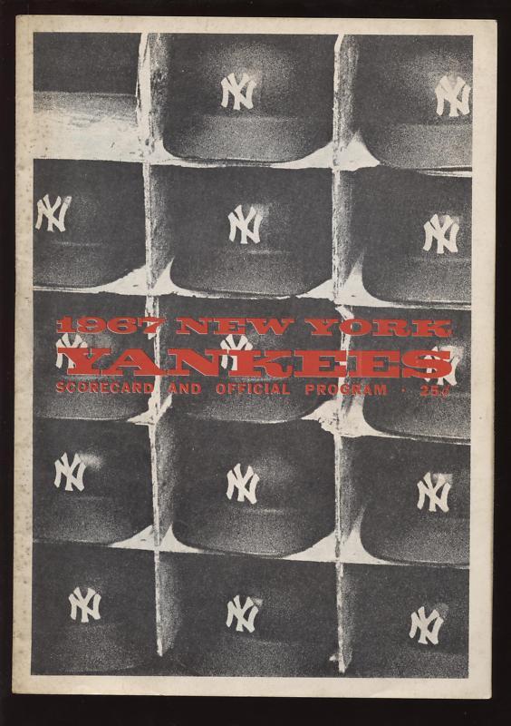 1967 New York Yankee Program Mickey Mantle Home Run