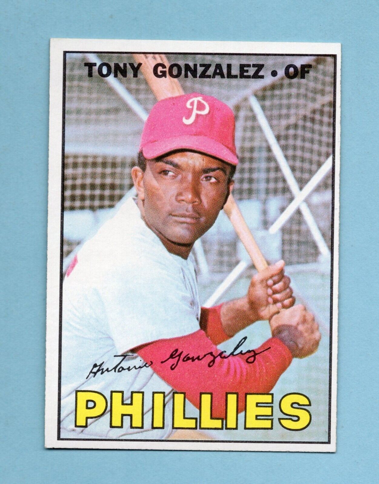 1967 Topps #548 Tony Gonzalez Philadelphia Phillies High Number Baseball Card NM