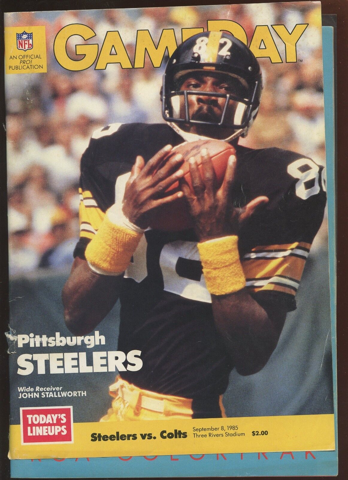 September 8 1985 NFL Program Baltimore Colts at Pittsburgh Steelers