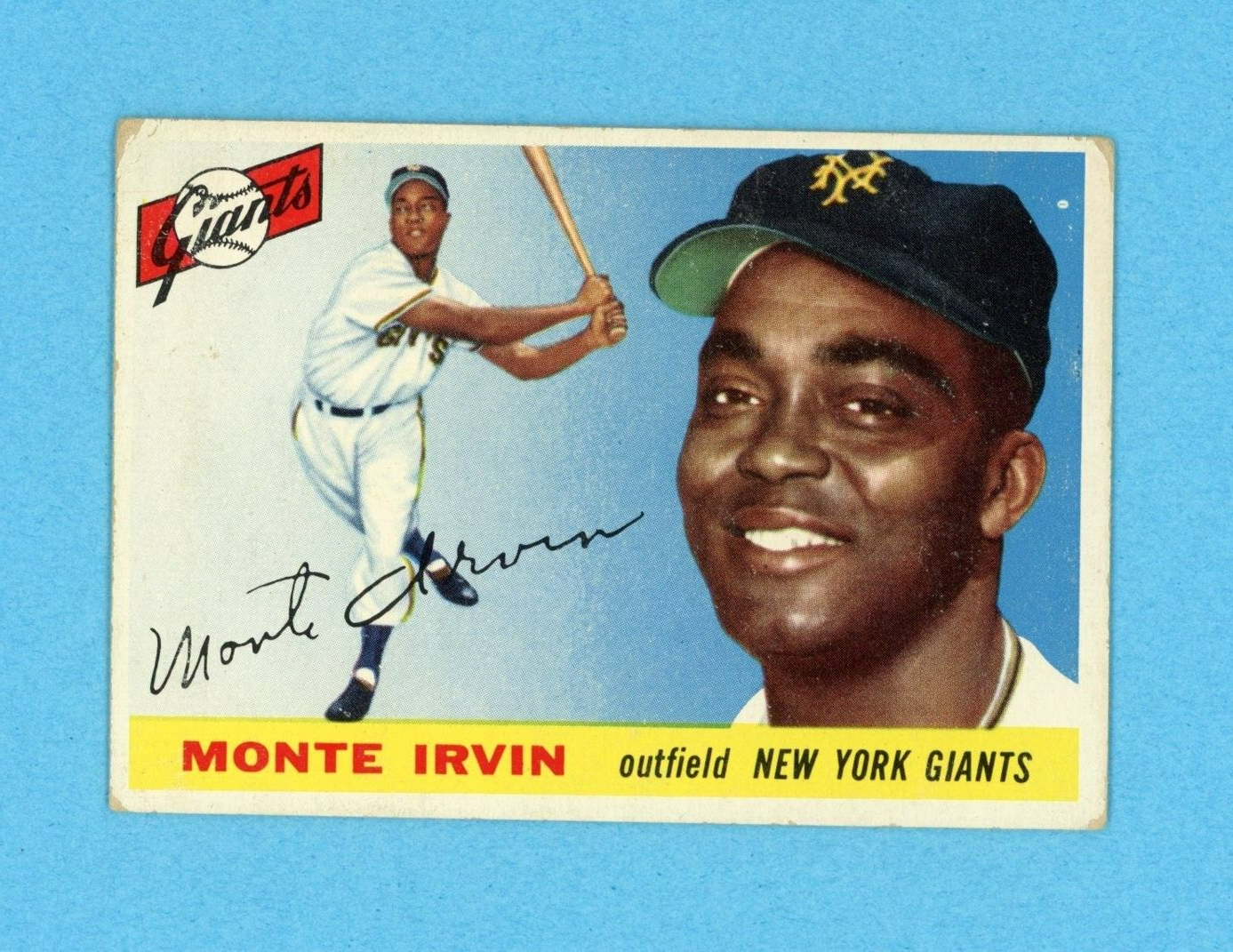 1955 Topps #100 Monte Irvin New York Giants Baseball Card Vg/Ex