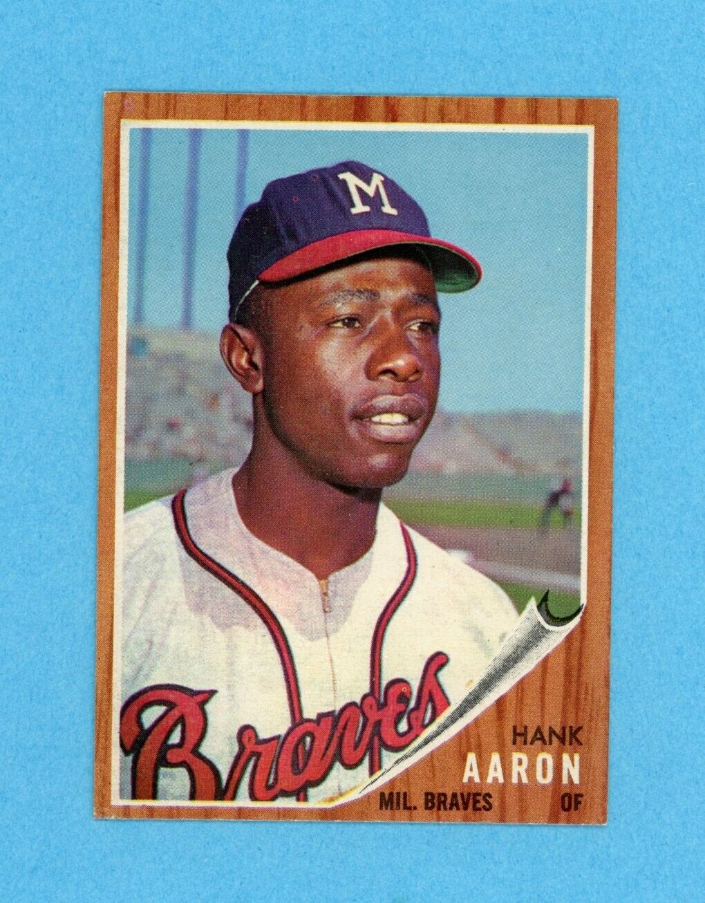 1962 Topps #320 Hank Aaron Milwaukee Braves Baseball Card Ex/Mt