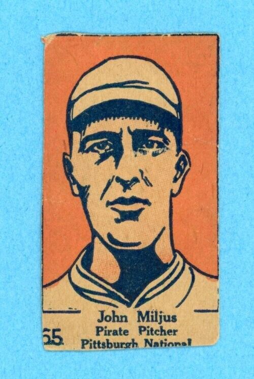 1928 W513 #65 John Miljus Pittsburgh Pirates Baseball Card Low Grade