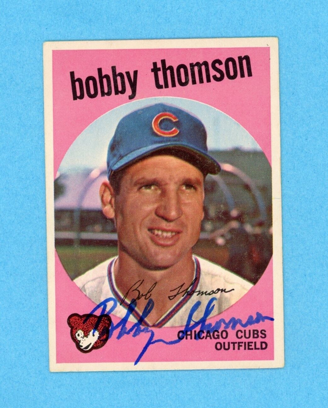 Bobby Thomson Signed 1959 Topps Card #429 • Auto with B&E Hologram