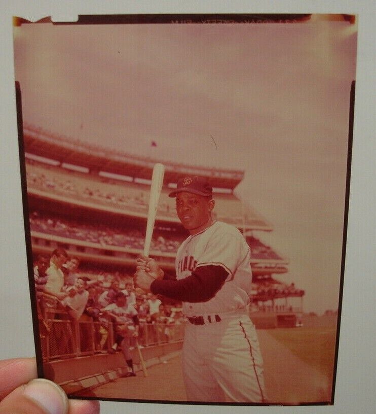 1964 All-Star Game Willie Mays Giants Original 4"x5" Color Positive Transparency