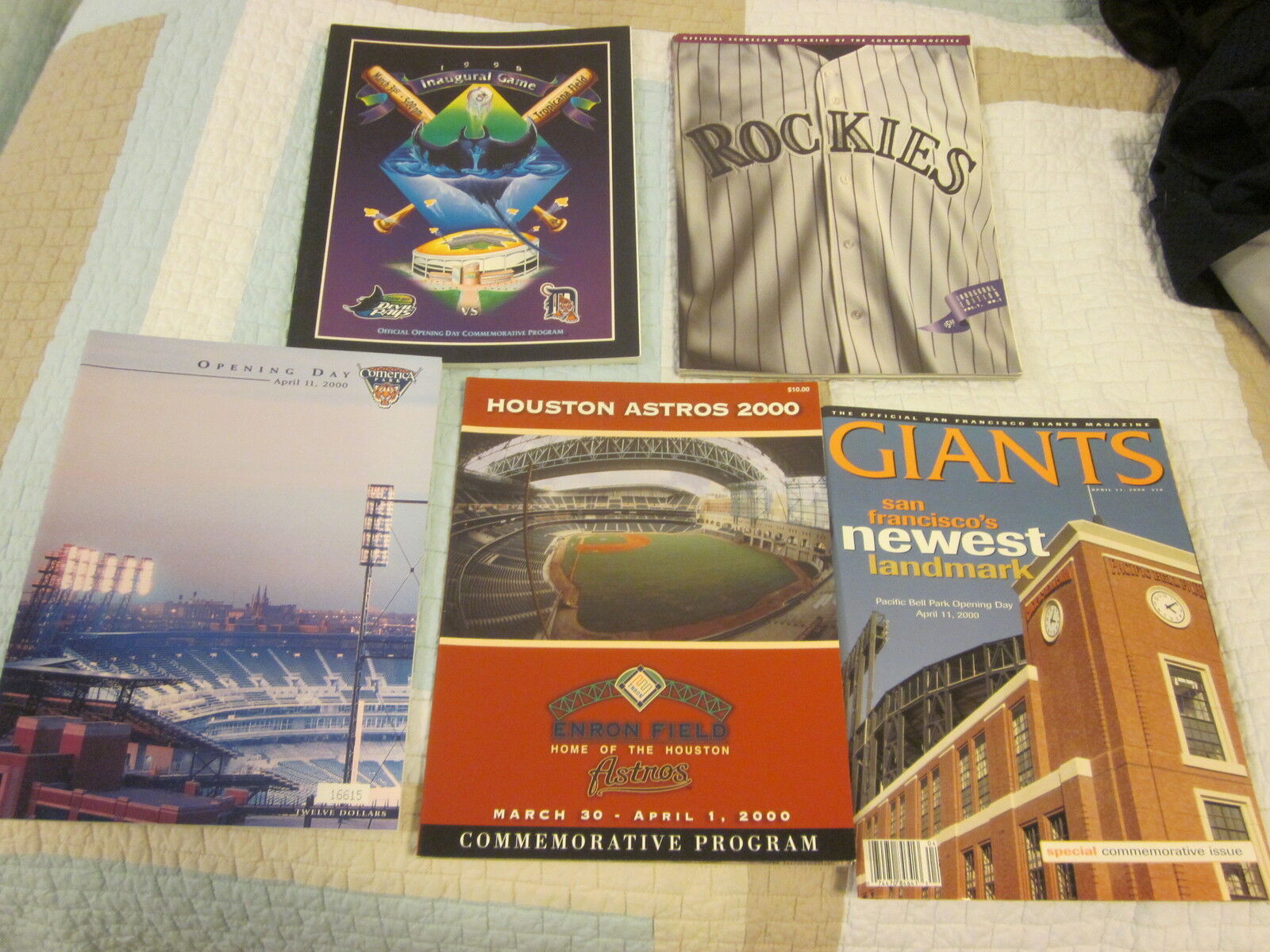 1993-2000 Inaugural Stadium Opening Baseball Programs 5 Different NRMT