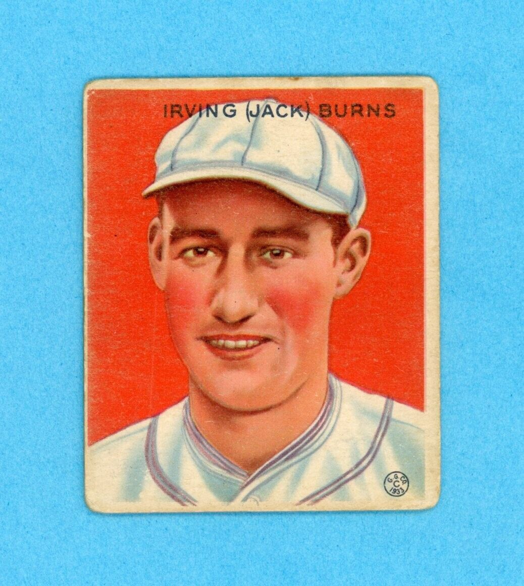 1933 Goudey #198 Jack Burns St. Louis Browns Baseball Card VG