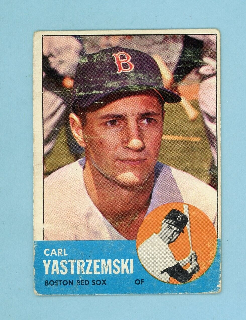 1963 Topps #115 Carl Yastrzemski Boston Red Sox Baseball Card Low Grade