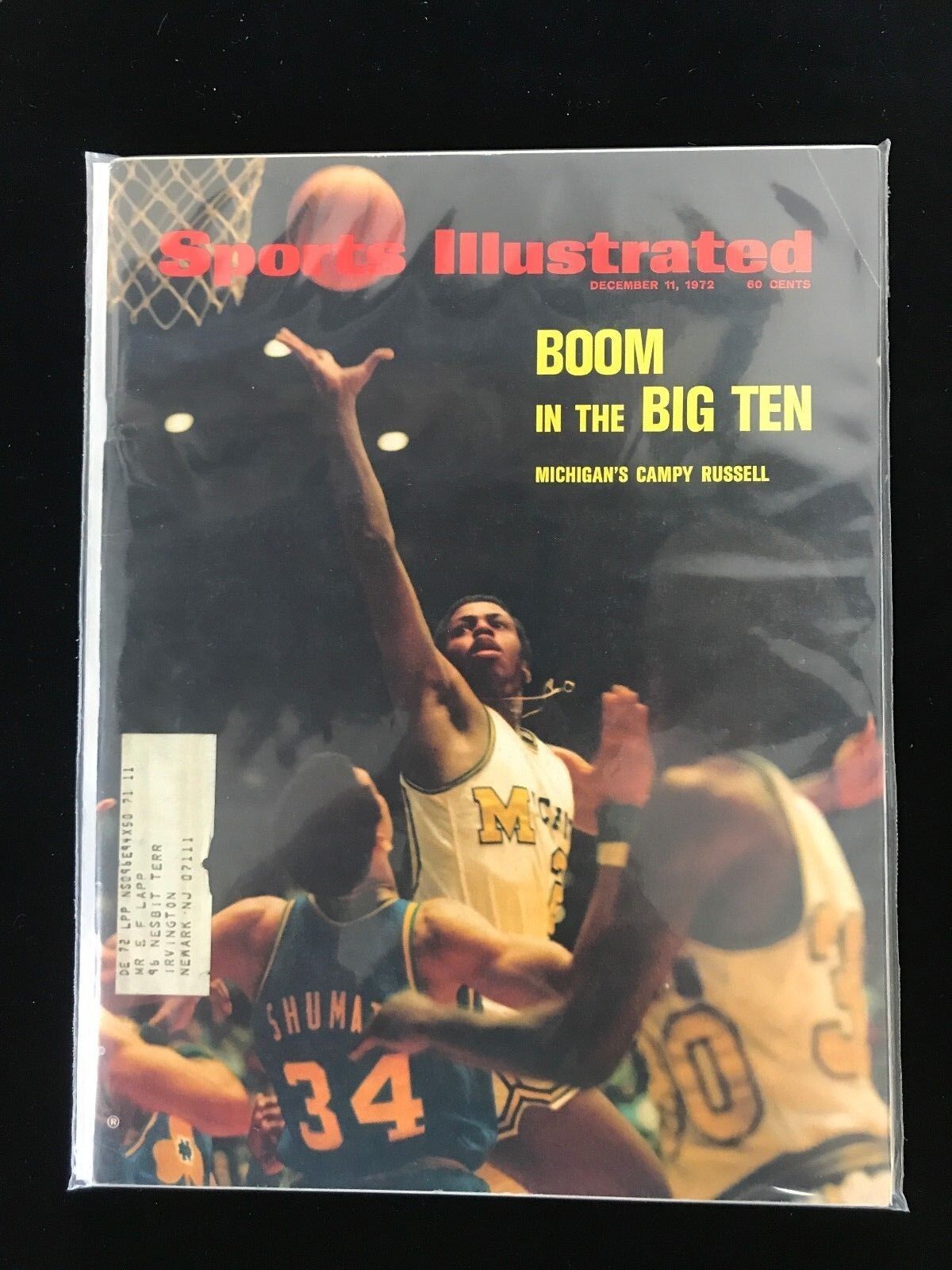 December 1972 Sports Illustrated Complete Magazine-Campy Russell MICHIGAN