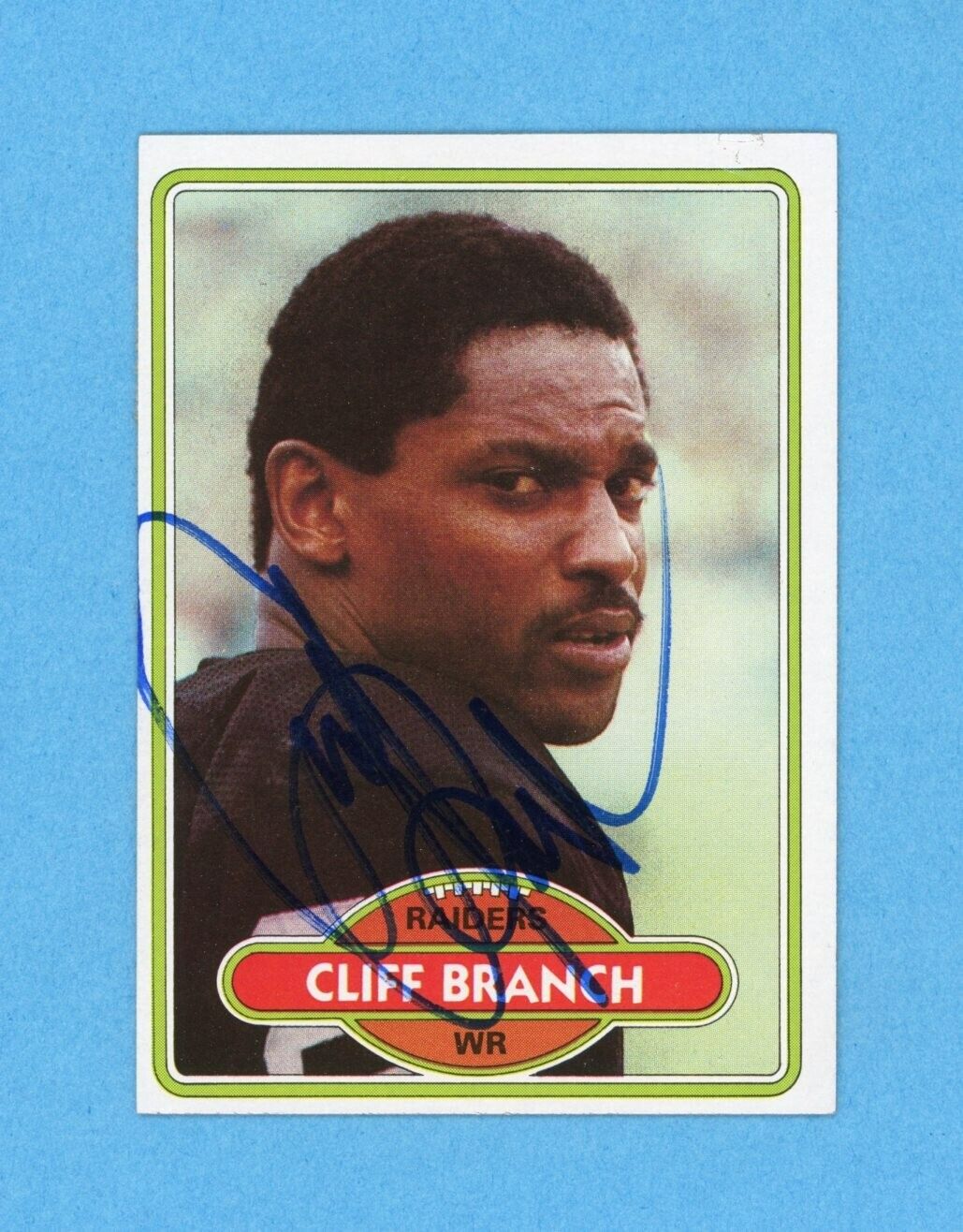 Cliff Branch Oakland Raiders 1980 Topps #85 Autographed Football Card