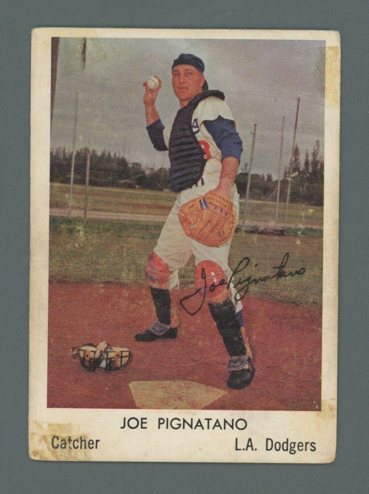 1960 Bell Brand Dodgers #10 Joe Pignatano Baseball Card Low Grade