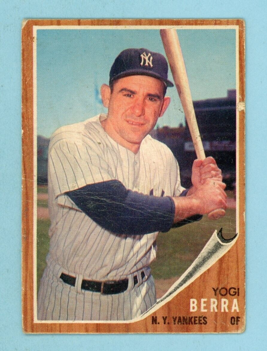 1962 Topps #360 Yogi Berra New York Yankees Baseball Card Low Grade