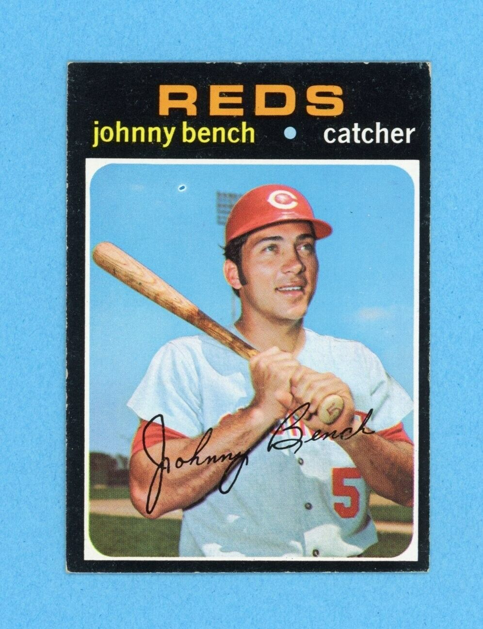 1971 Topps #250 Johnny Bench Cincinnati Reds Baseball Card EX - EX+