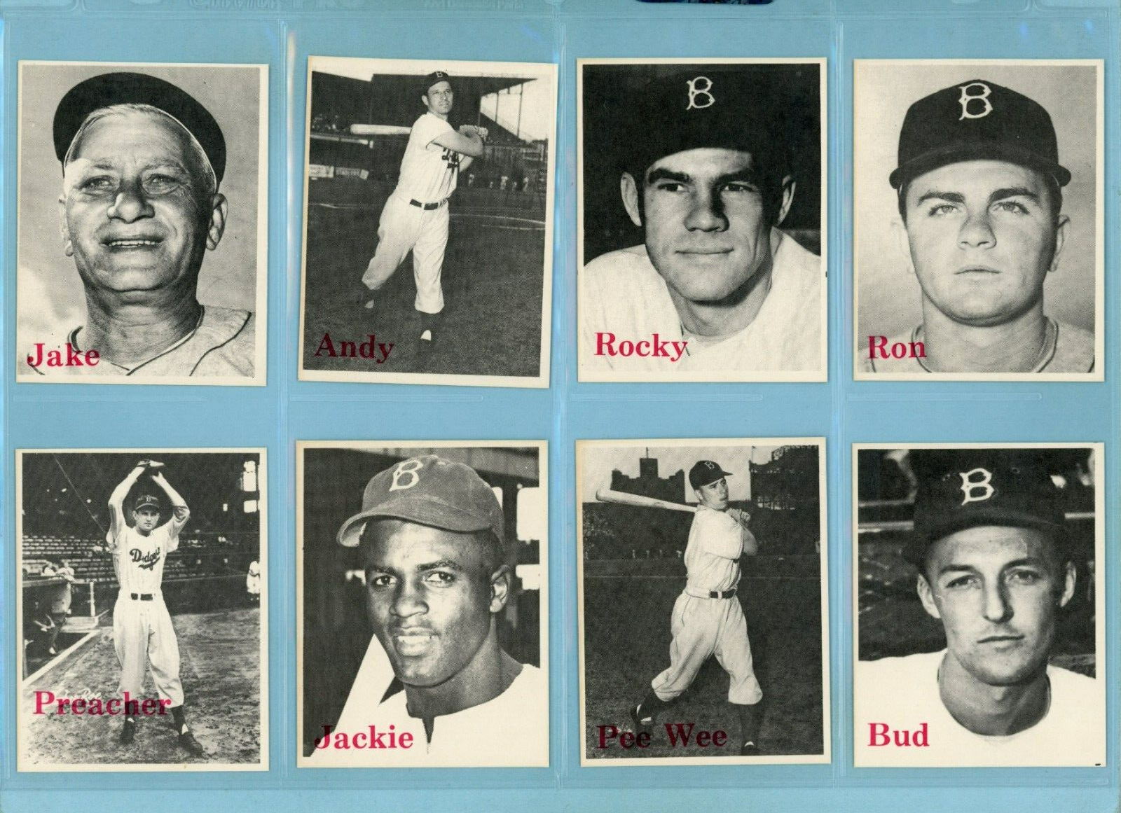 1974 TCMA 1952 Brooklyn Dodgers Set of 40 Baseball Cards NM inc. Jackie Robinson