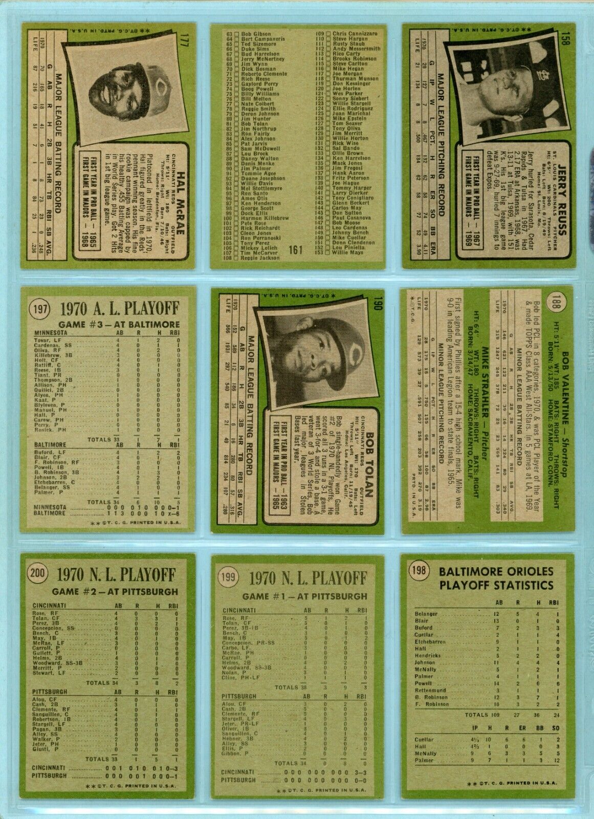 1971 Topps Starter Set Lot of 92 Different Baseball Cards Ex - Ex/Mt