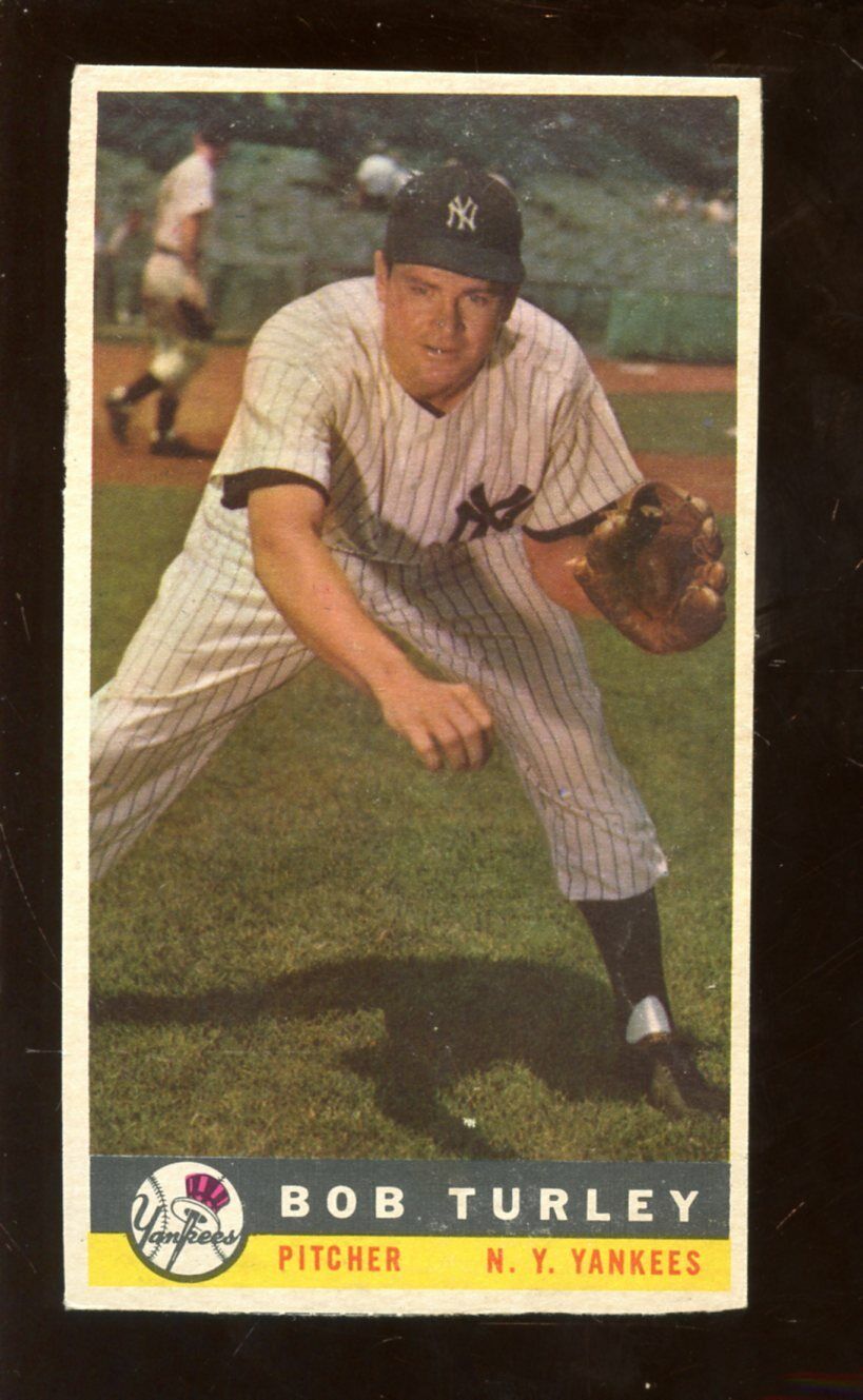 1959 Bazooka Baseball Card Bob Turley New York Yankees