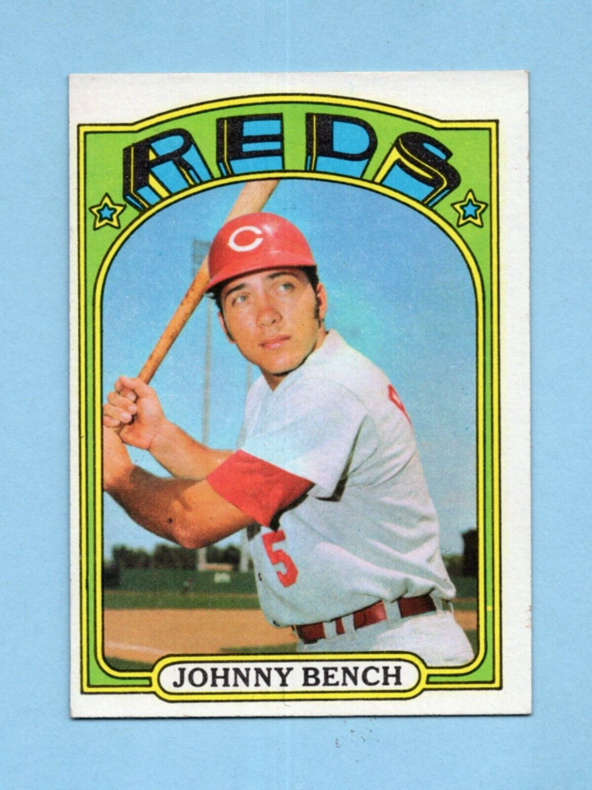 1972 Topps #433 Johnny Bench Cincinnati Reds Baseball Card Ex/Mt o/c