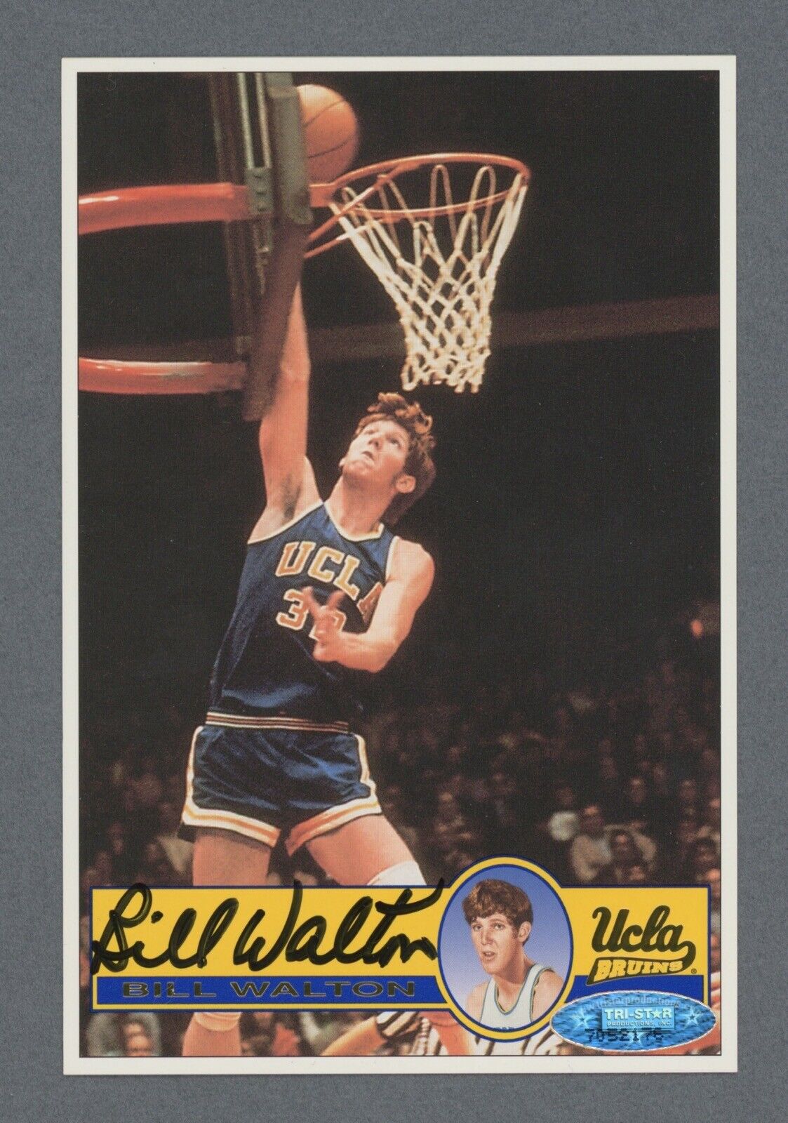 Bill Walton NBA HOFer UCLA Signed Tristar Postcard Sized Card •• Auto 