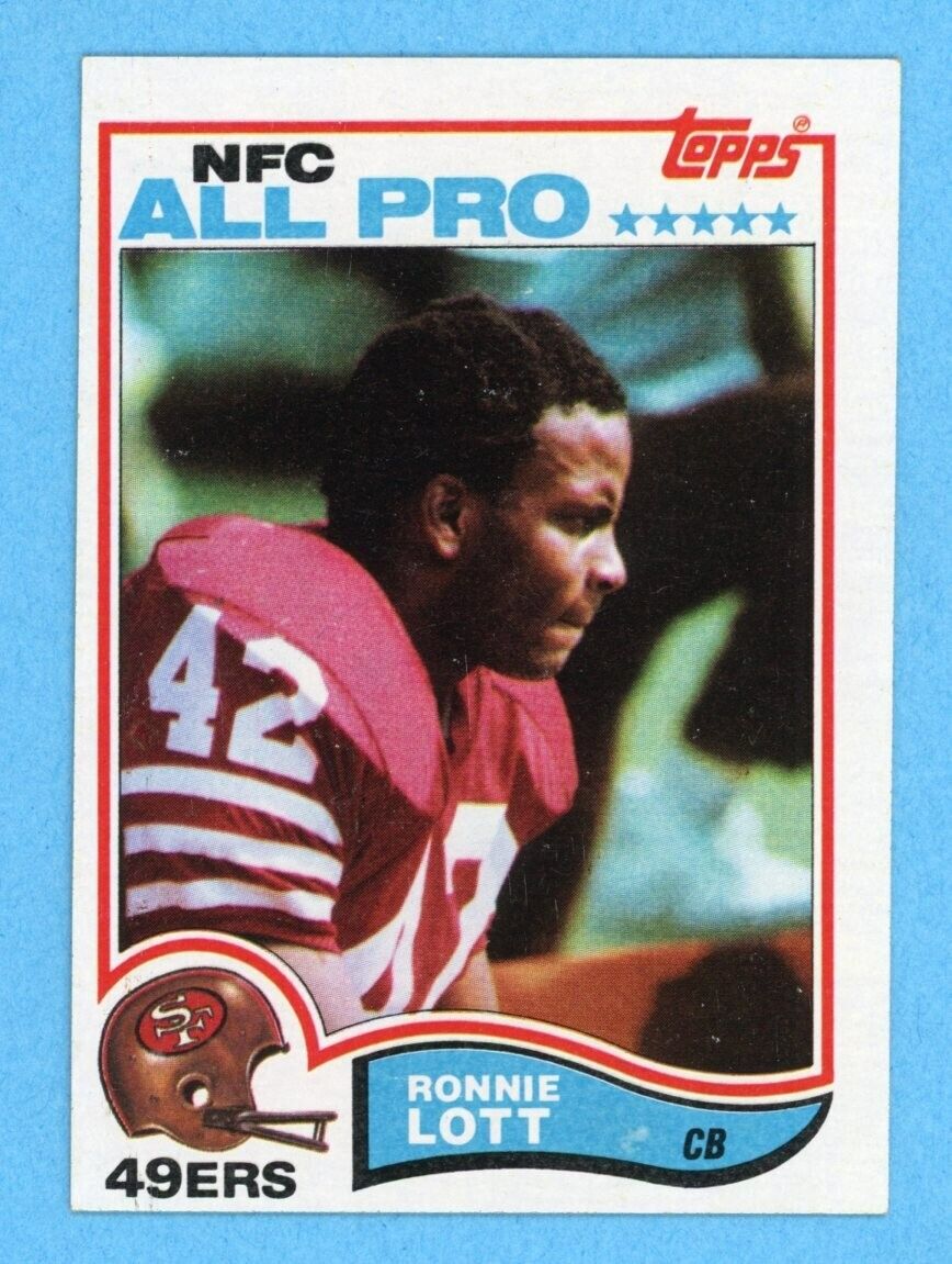 1982 Topps #486 Ronnie Lott San Francisco 49ers Rookie Football Card NM