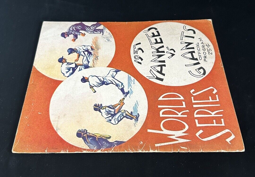 1937 NY Giants World Series Program vs NY Yankees Scored @ Polo Grounds Game 3