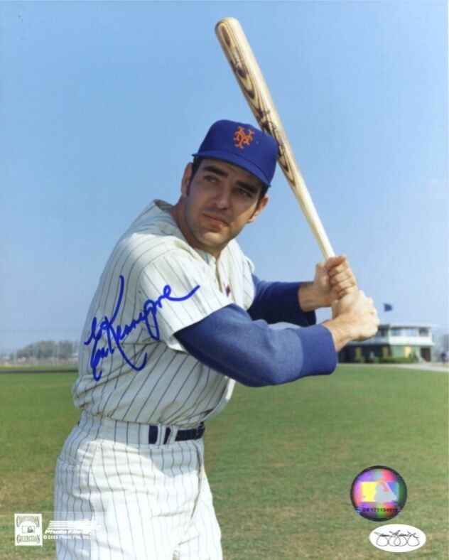 Ed Kranepool 8X10 Color Photo Auto B&E Hologram