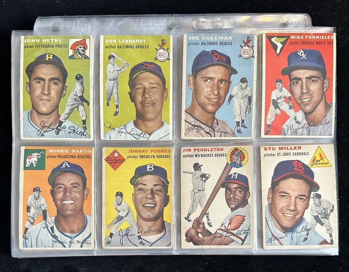 1954 Topps Baseball  Starter Set Lot of 127 Different w/ Bauer Groat  VG to EX