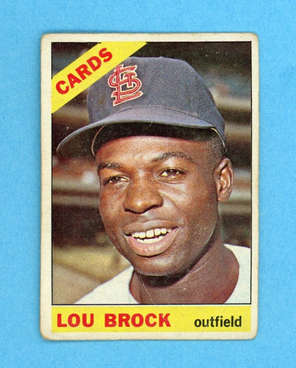 1966 Topps #125 Lou Brock St Louis Cardinals Baseball Card Low Grade