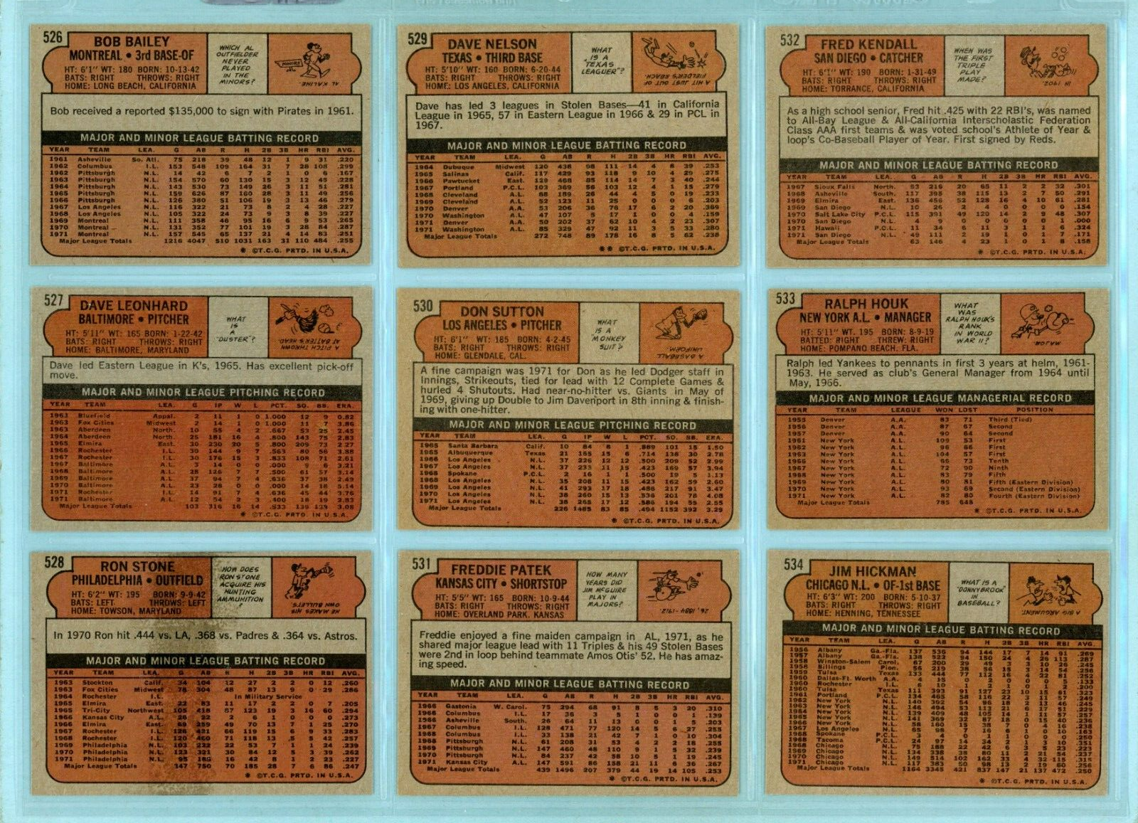 1972 Topps Starter Set Lot of 121 Diff Semi-High Number Baseball Cards Ex/Mt-NM