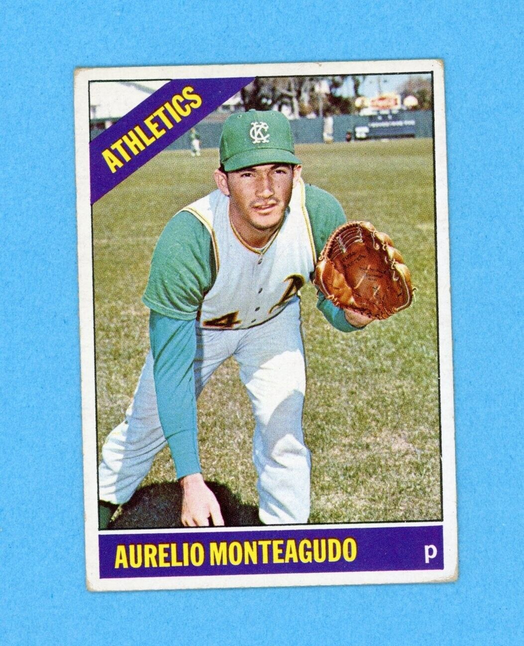 1966 Topps #532 Aurelio Monteagudo K C Athletics High Number Baseball Card VG+